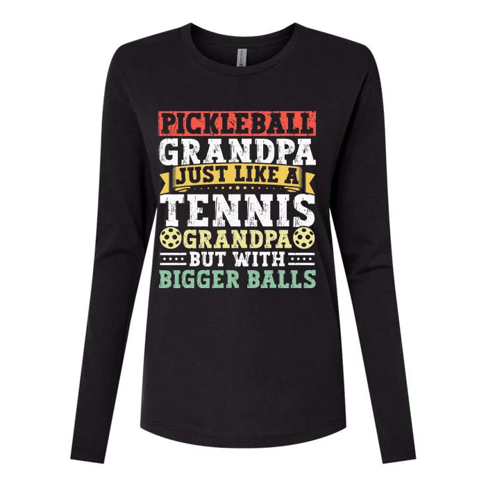 Pickleball Apparel Pickleball Player For Grandpa Womens Cotton Relaxed Long Sleeve T-Shirt