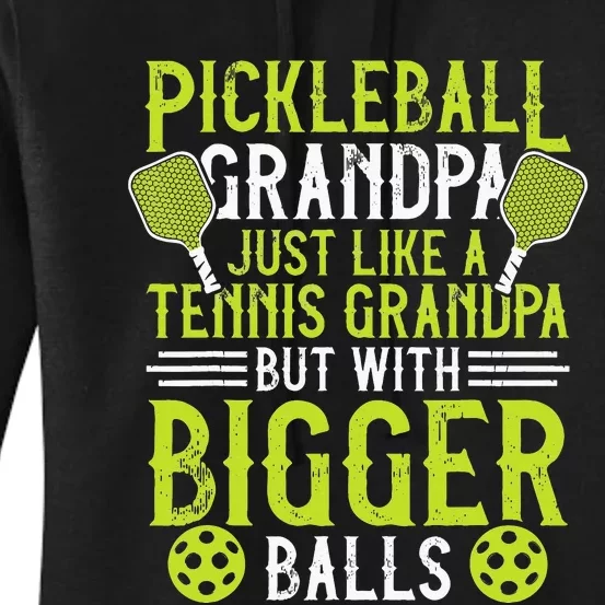 Pickleball Apparel Pickleball Player For Grandpa Women's Pullover Hoodie