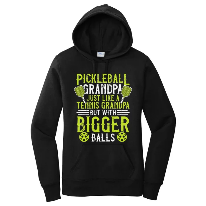 Pickleball Apparel Pickleball Player For Grandpa Women's Pullover Hoodie