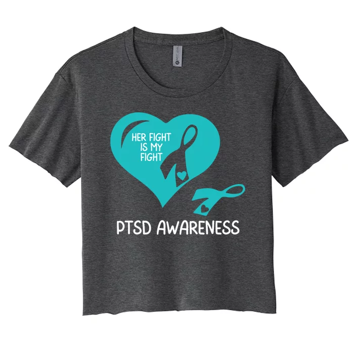 Ptsd Awareness Ptsd Awareness Gift Ptsd Support Ptsd Ribbon Ptsd Month Women's Crop Top Tee