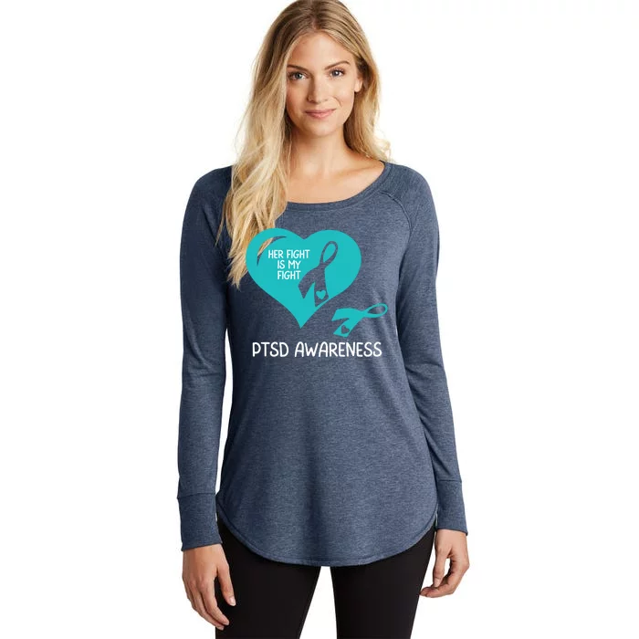 Ptsd Awareness Ptsd Awareness Gift Ptsd Support Ptsd Ribbon Ptsd Month Women's Perfect Tri Tunic Long Sleeve Shirt