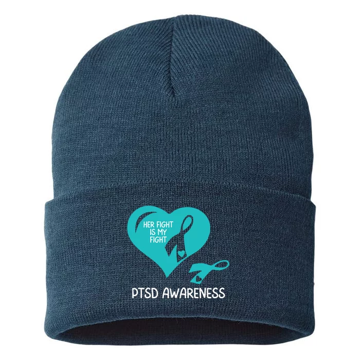 Ptsd Awareness Ptsd Awareness Gift Ptsd Support Ptsd Ribbon Ptsd Month Sustainable Knit Beanie