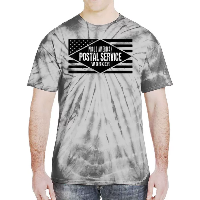 Proud American Postal Service Worker Patriotic US Flag Tie-Dye T-Shirt