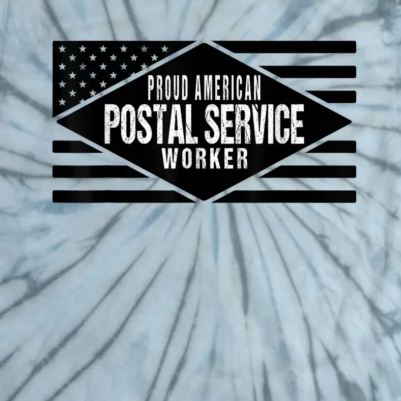 Proud American Postal Service Worker Patriotic US Flag Tie-Dye T-Shirt