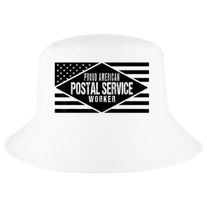 Proud American Postal Service Worker Patriotic US Flag Cool Comfort Performance Bucket Hat