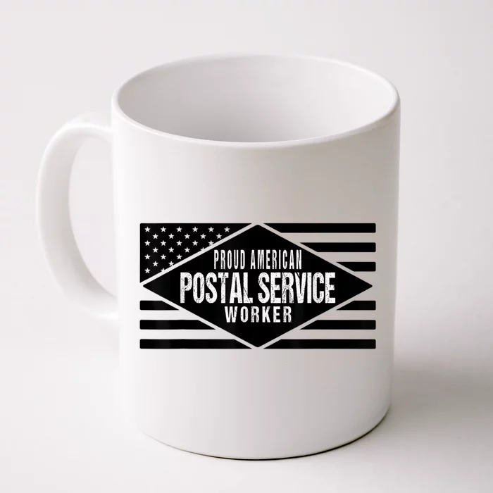 Proud American Postal Service Worker Patriotic US Flag Front & Back Coffee Mug