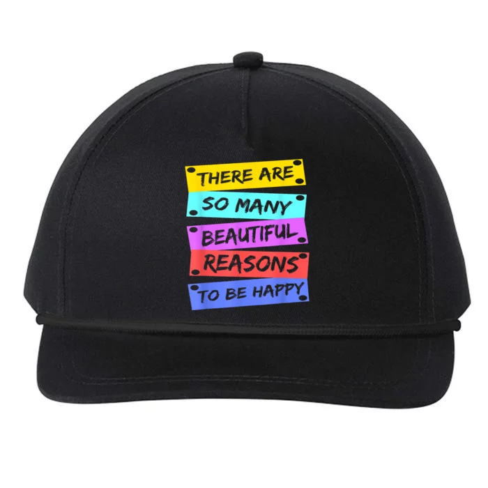 Positive Affirmations Positive Message Snapback Five-Panel Rope Hat