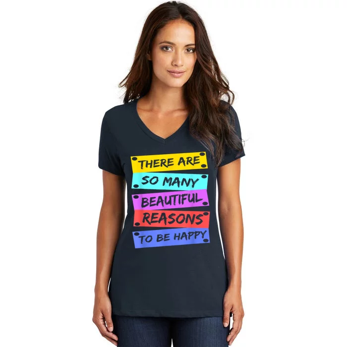 Positive Affirmations Positive Message Women's V-Neck T-Shirt