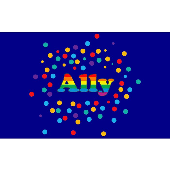 Proud Ally Pride Gay LGBTQ Ally Rainbow Bumper Sticker