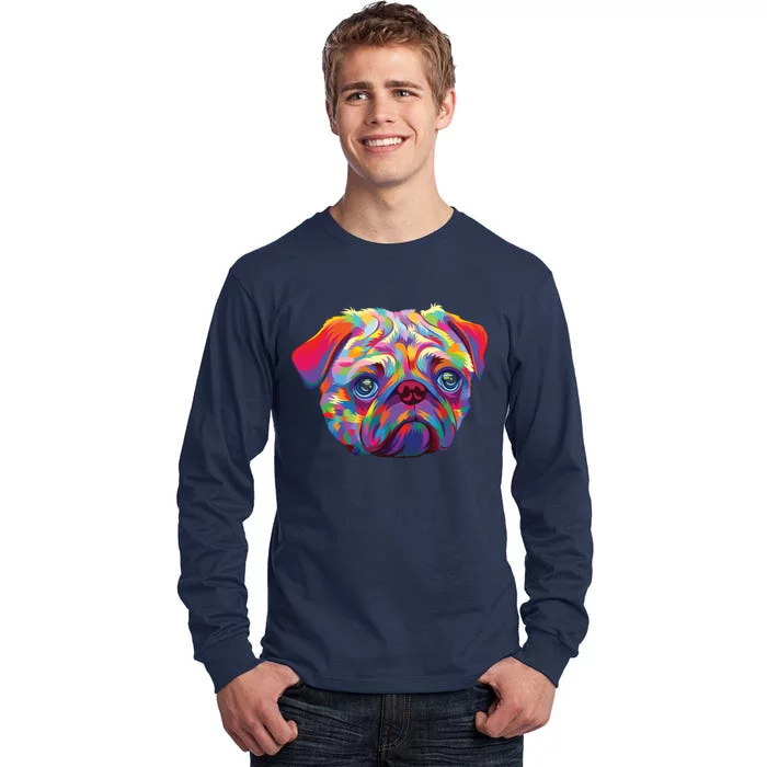 Pug Artwork Pug Lover Pug Owner Pug Art Pug Tall Long Sleeve T-Shirt