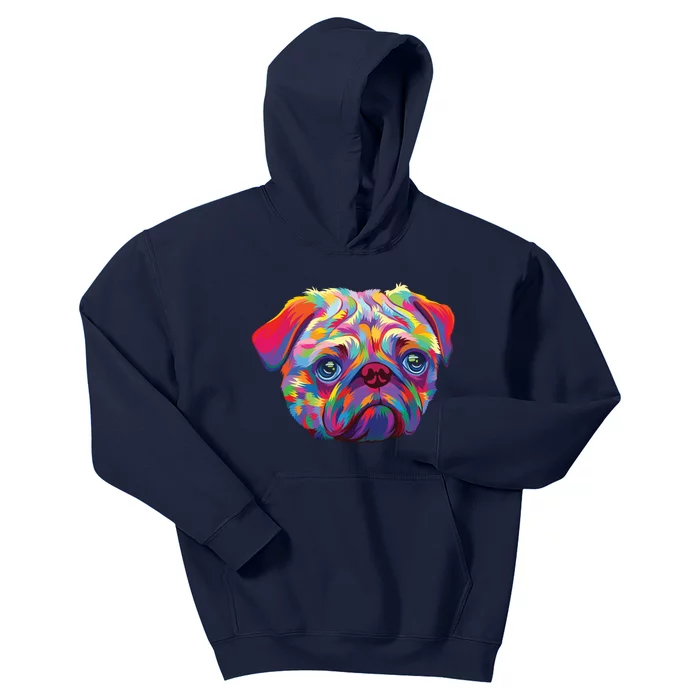 Pug Artwork Pug Lover Pug Owner Pug Art Pug Kids Hoodie