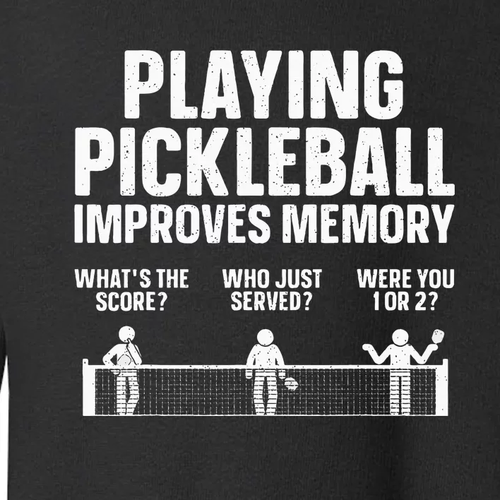 Pickleball Art Paddle Sport Pickleball Lover Toddler Sweatshirt