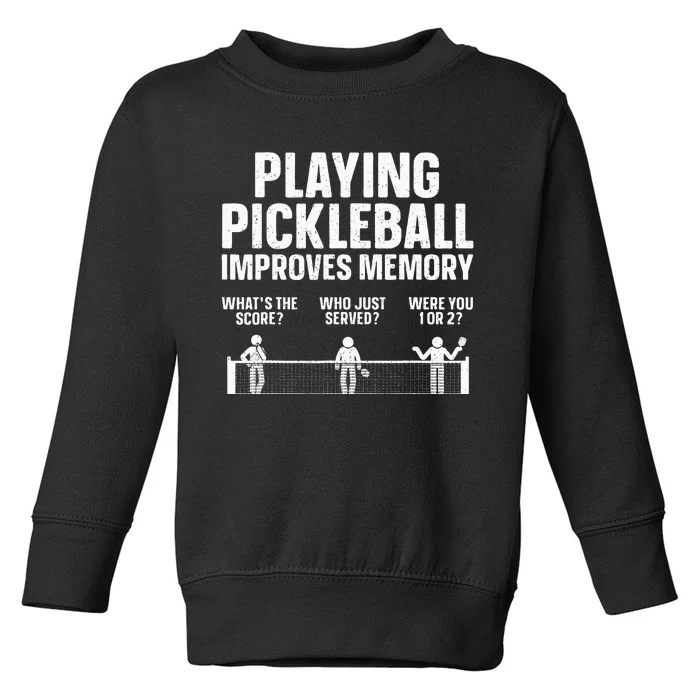 Pickleball Art Paddle Sport Pickleball Lover Toddler Sweatshirt