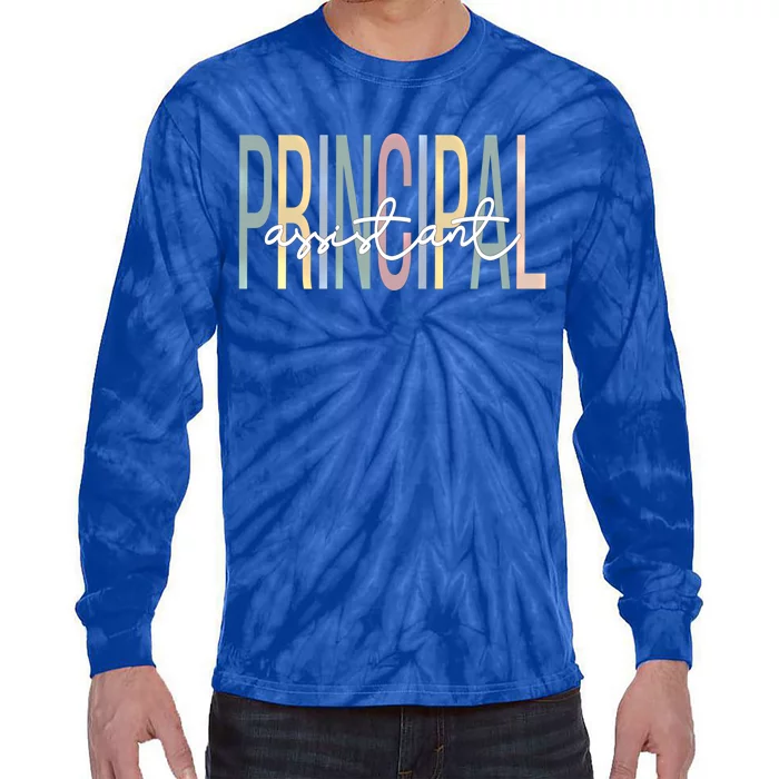 Proud Assistant Principal Boho Assistant Principals Gift Tie-Dye Long Sleeve Shirt