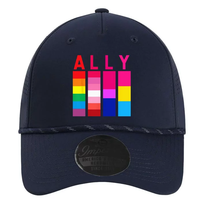 Proud Ally Pride Rainbow LGBT Ally Performance The Dyno Cap