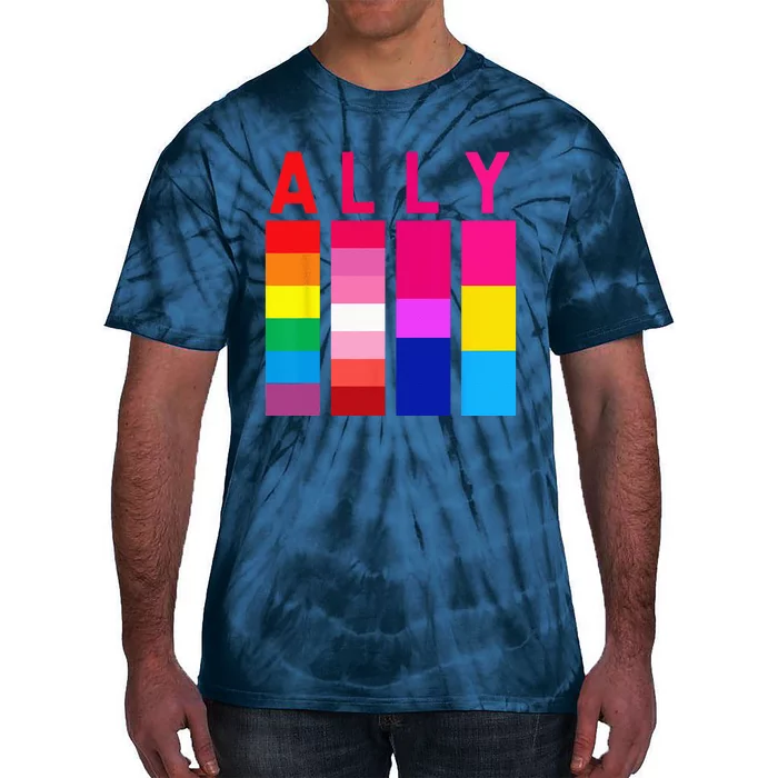 Proud Ally Pride Rainbow LGBT Ally Tie-Dye T-Shirt