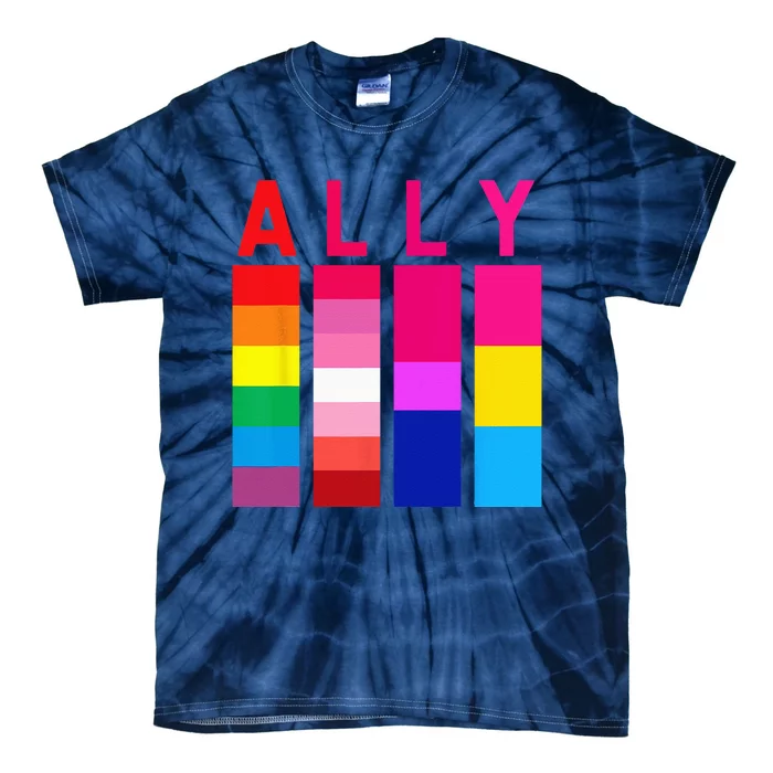 Proud Ally Pride Rainbow LGBT Ally Tie-Dye T-Shirt