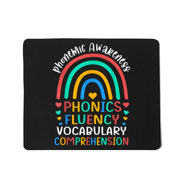 Phonemic Awareness Phonics Fluency Vocabulary Comprehension Mousepad