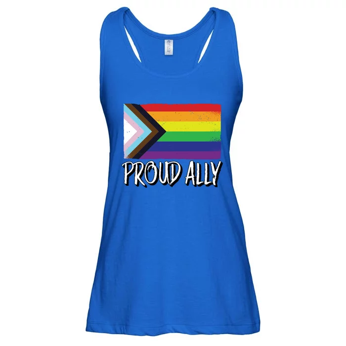 Proud Ally Pride Month Lgbtq Black Pride Flag Gift Ladies Essential Flowy Tank