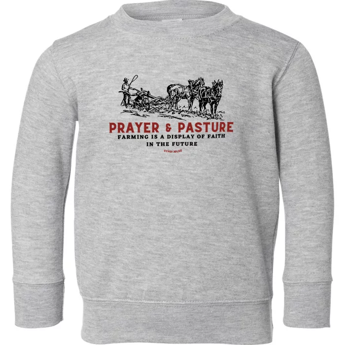 Prayer And Pasture Farmers Wife Gifts Toddler Sweatshirt