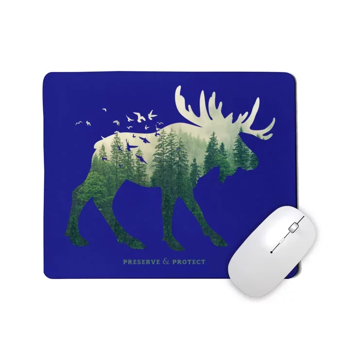 Preserve And Protect Vintage National Park Moose Gift Mousepad