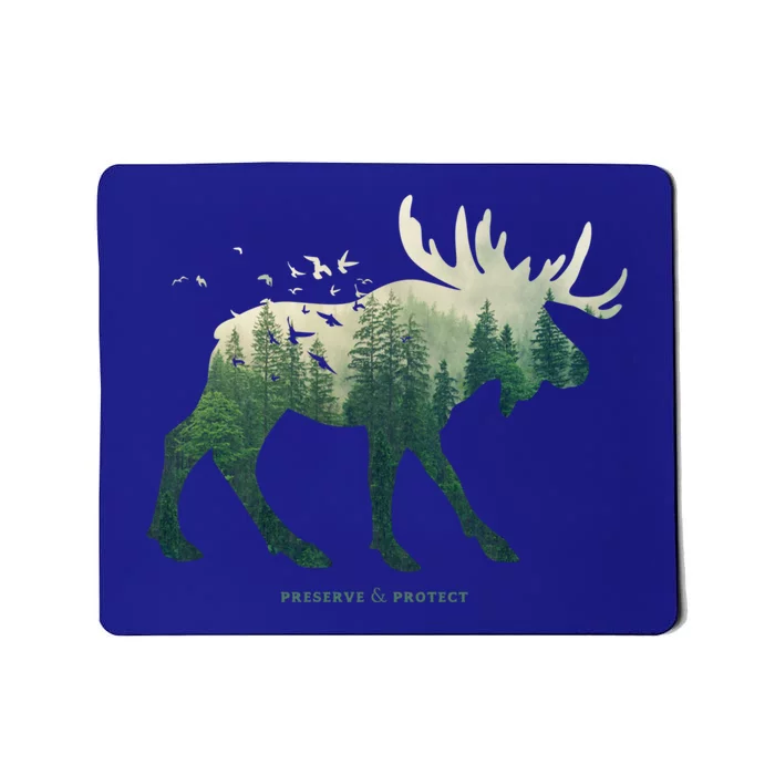 Preserve And Protect Vintage National Park Moose Gift Mousepad