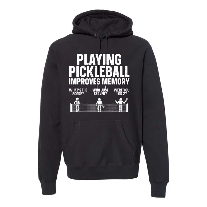 Pickleball Art Paddle Sport Pickleball Lover Premium Hoodie