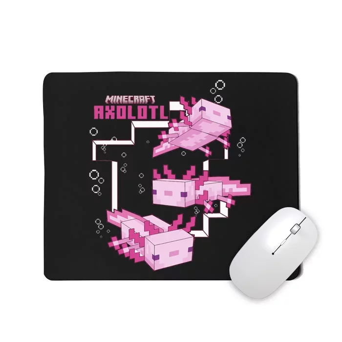 Pink Axolotl Pond Mousepad