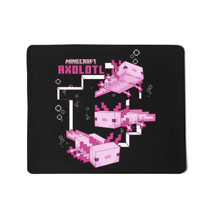 Pink Axolotl Pond Mousepad