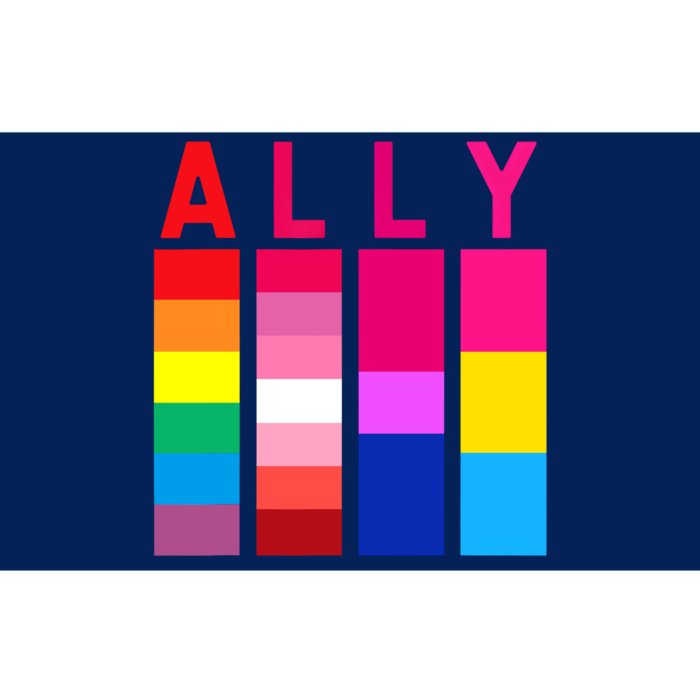 Proud Ally Pride Rainbow LGBT Ally Bumper Sticker