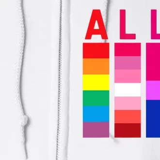 Proud Ally Pride Rainbow LGBT Ally Full Zip Hoodie