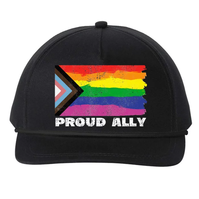 Proud Ally Pride Month LGTBQ Black Pride Flag Snapback Five-Panel Rope Hat