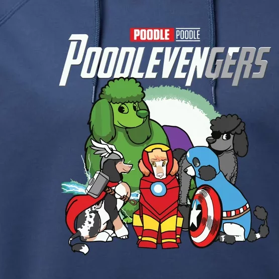 POODLEVENGER Assemble Poodle Super Dog Poodle Dog Lover Performance Fleece Hoodie