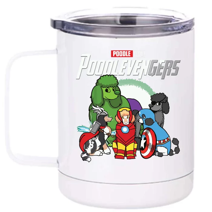 POODLEVENGER Assemble Poodle Super Dog Poodle Dog Lover Front & Back 12oz Stainless Steel Tumbler Cup