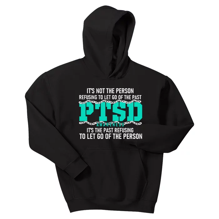 Ptsd Awareness Ptsd Awareness Teal Ribbon Kids Hoodie