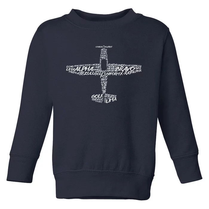 Phonetic Alphabet Pilot Airplane Toddler Sweatshirt