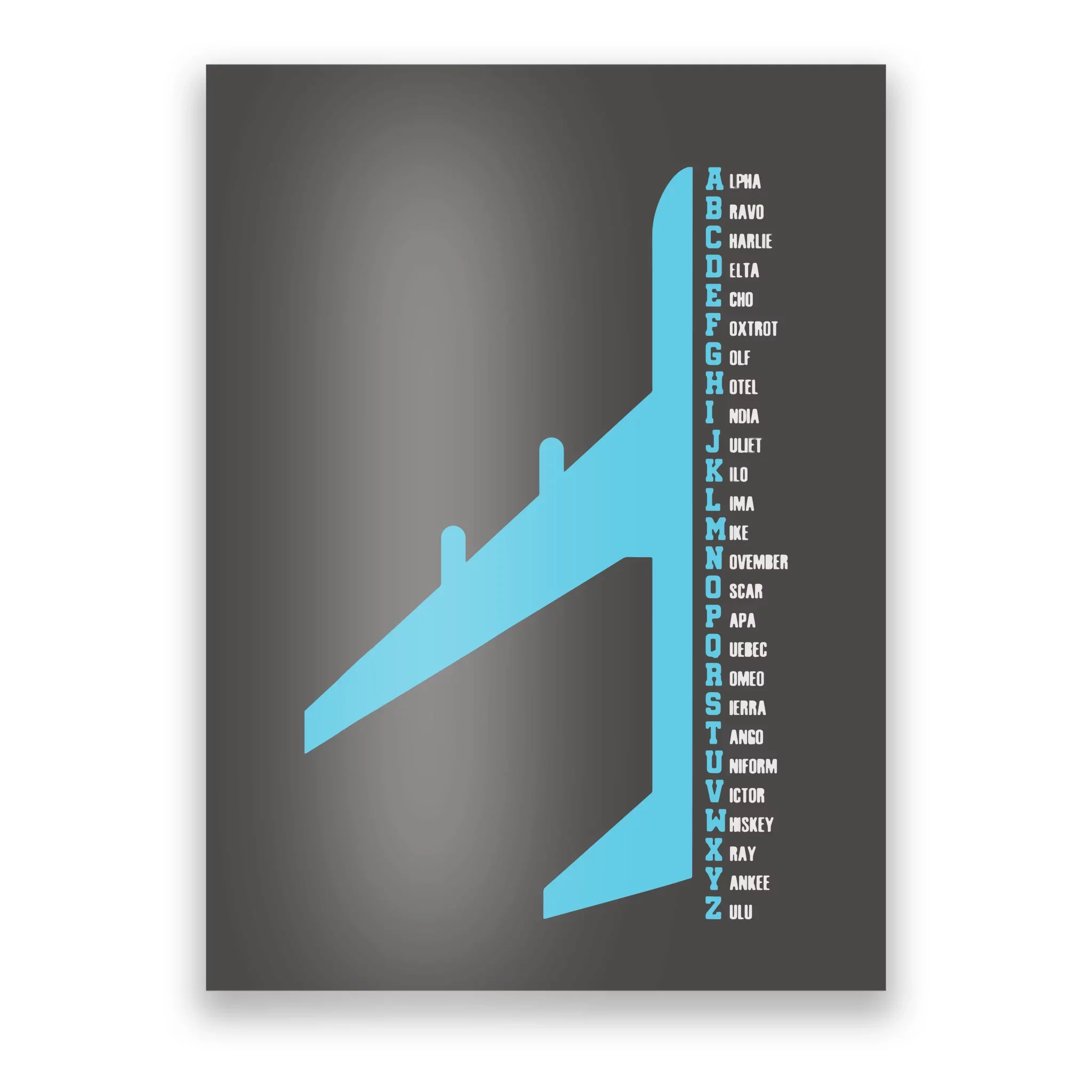 Phonetic Alphabet Pilot Airplane Funny Aviator Lover Poster ...