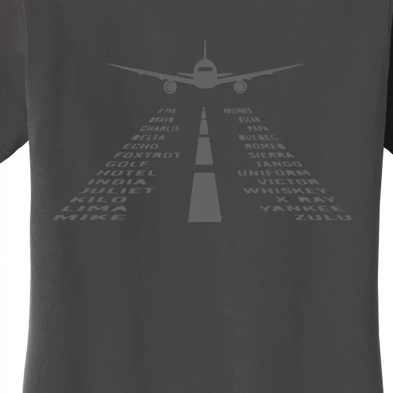 Phonetic Alphabet Pilot Airplane Women's T-Shirt