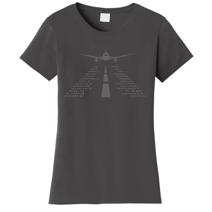 Phonetic Alphabet Pilot Airplane Women's T-Shirt