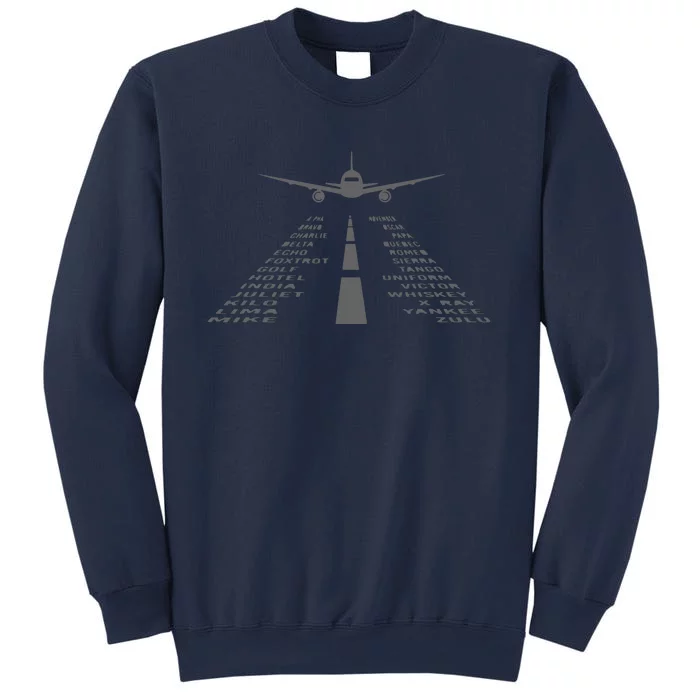 Phonetic Alphabet Pilot Airplane Sweatshirt