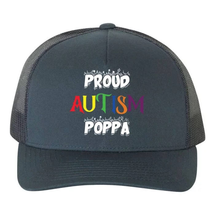 Proud Autism Poppa Dad Gift Yupoong Adult 5-Panel Trucker Hat