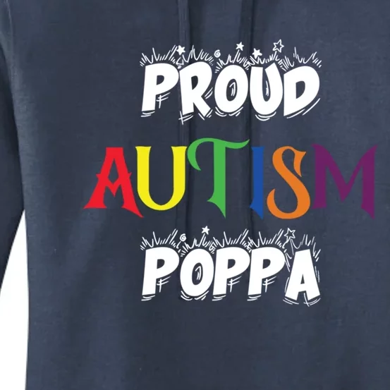 Proud Autism Poppa Dad Gift Women's Pullover Hoodie