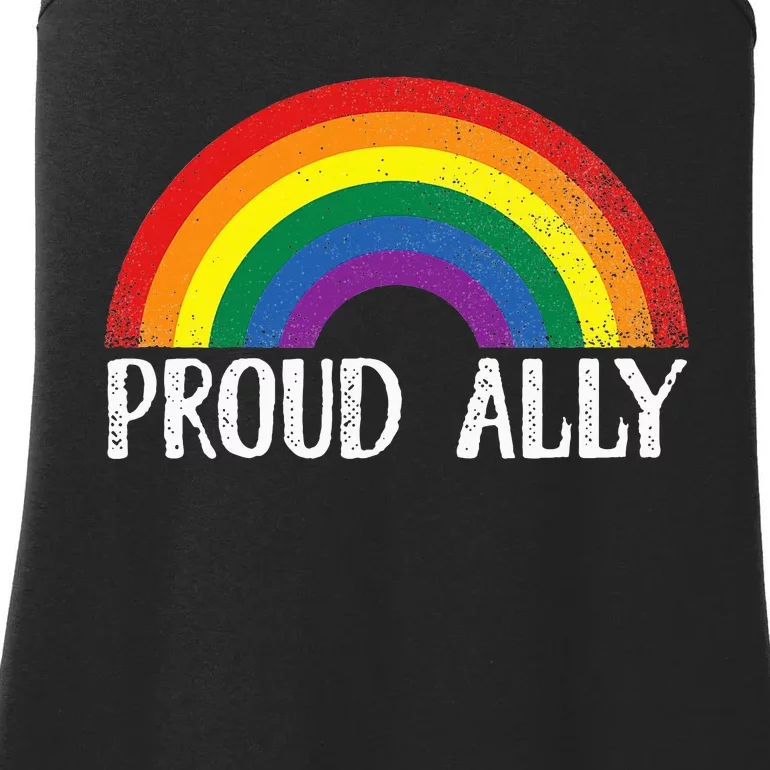 Proud Ally Pride Rainbow Queer Lesbian Gay Csd Party Lgbtq Ladies Essential Tank