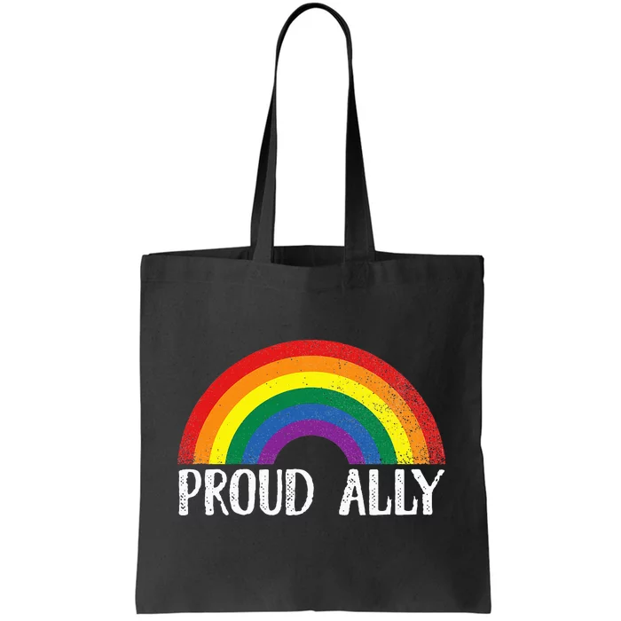 Proud Ally Pride Rainbow Queer Lesbian Gay Csd Party Lgbtq Tote Bag