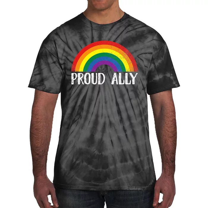 Proud Ally Pride Rainbow Queer Lesbian Gay Csd Party Lgbtq Tie-Dye T-Shirt