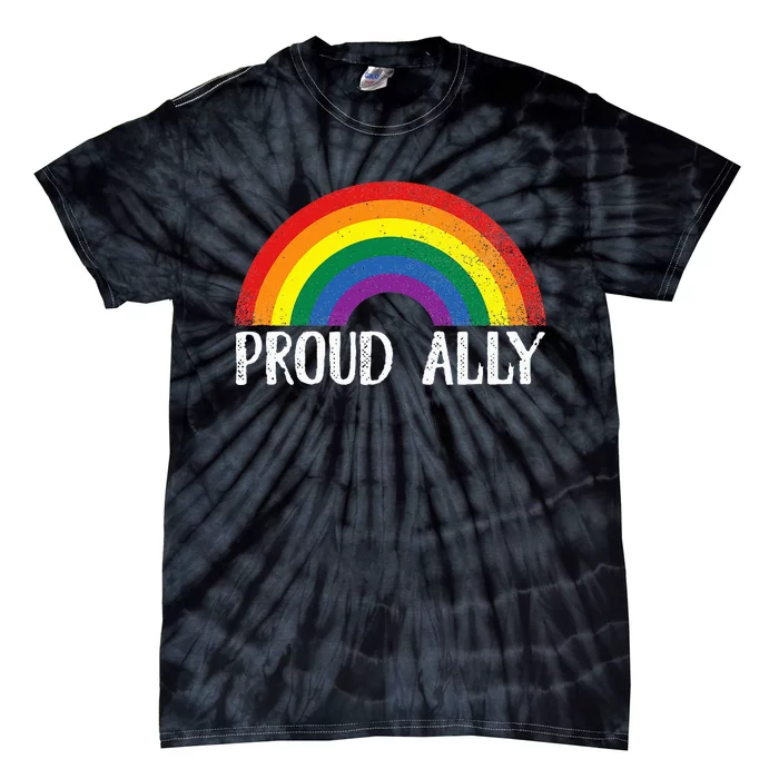 Proud Ally Pride Rainbow Queer Lesbian Gay Csd Party Lgbtq Tie-Dye T-Shirt