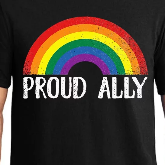 Proud Ally Pride Rainbow Queer Lesbian Gay Csd Party Lgbtq+ Pajama Set