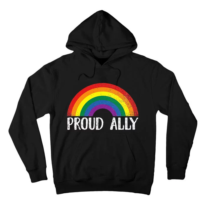 Proud Ally Pride Rainbow Queer Lesbian Gay Csd Party Lgbtq+ Tall Hoodie