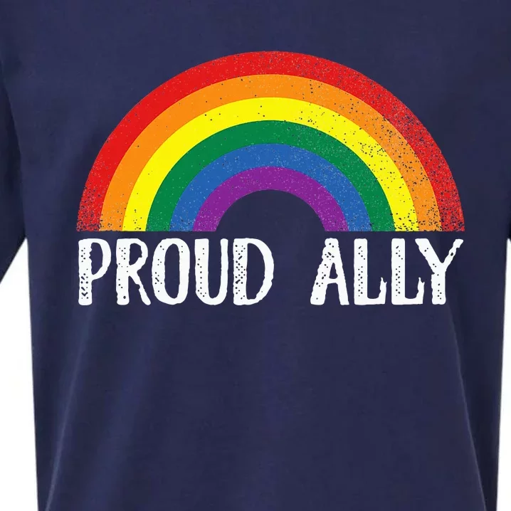 Proud Ally Pride Rainbow Queer Lesbian Gay Csd Party Lgbtq+ Sueded Cloud Jersey T-Shirt