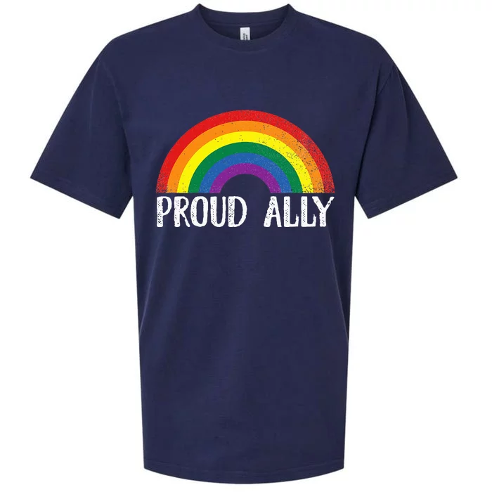 Proud Ally Pride Rainbow Queer Lesbian Gay Csd Party Lgbtq+ Sueded Cloud Jersey T-Shirt